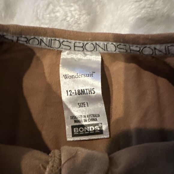 Bonds Wondersuit 12-18 Months Baby Bodysuit Sleeper Tiger Print Brown - Picture 8 of 11